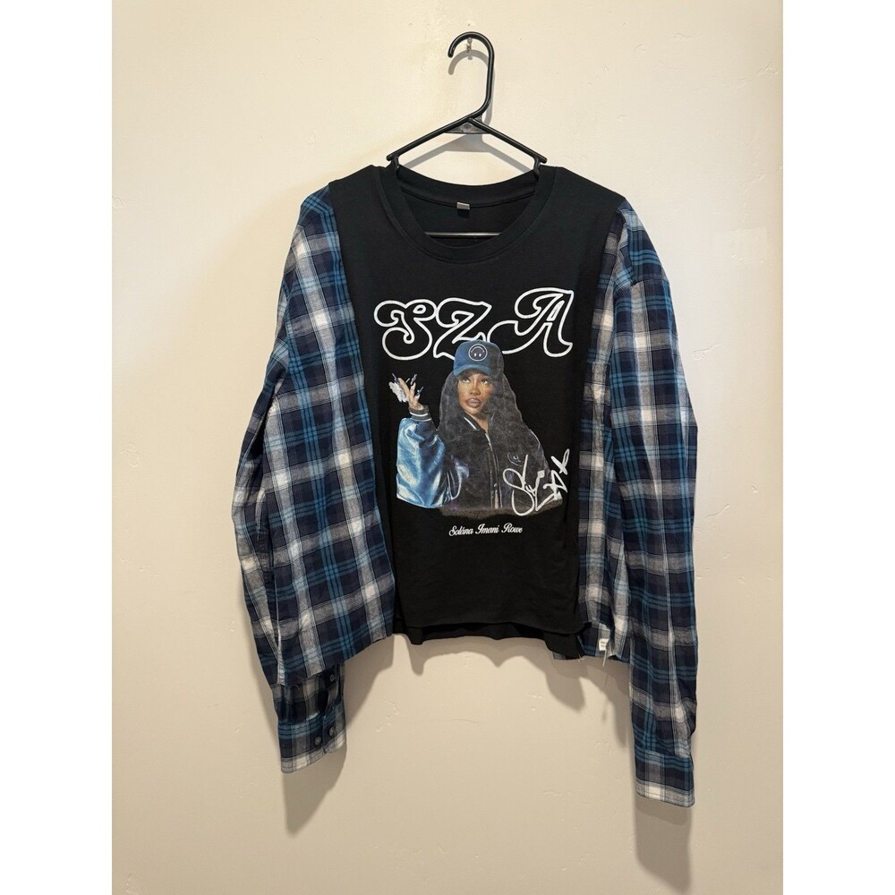 Rework Upcycle Grunge Oversize  SZA Top  M/L